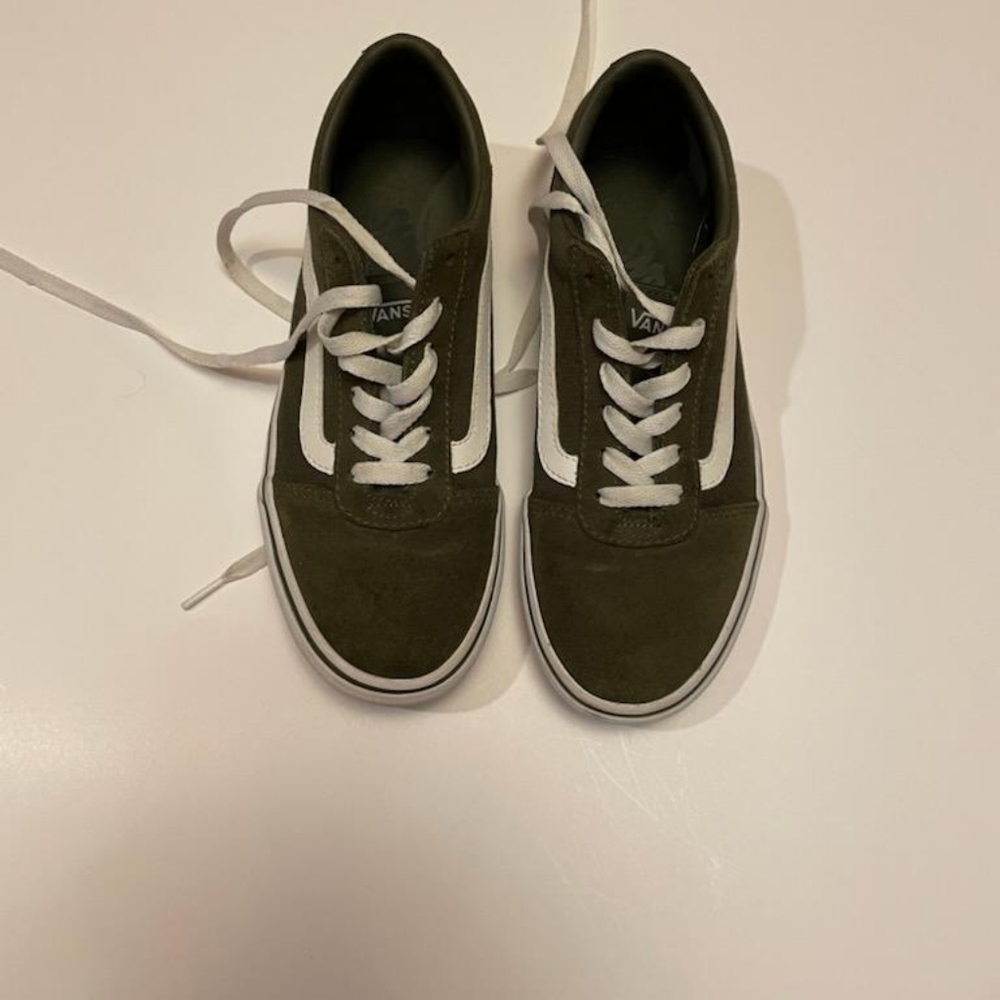 Vans Off The Wall Old Skool 500714 Womens Green White Shoe Size 7